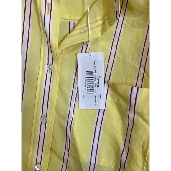 Closed NWT Button Down Shirt with Pocket in Yellow Orchid Size S - Picture 5 of 10